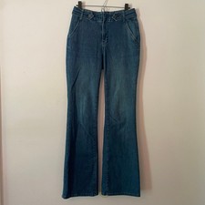 Pilcro Anthropologie Boho Flare Jeans High Rise Minimalist Stretchy Women's 28