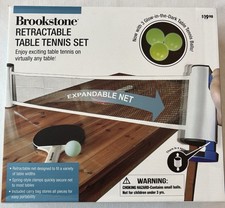 Portable-Ping Pong Table Tennis Set Retractable Net Glow in Dark Balls 2 Paddles