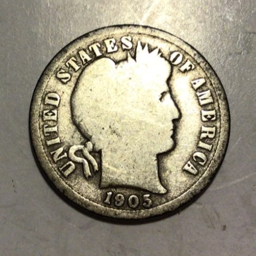 1905-O Micro O Barber Silver Dime, G. Nice! G four