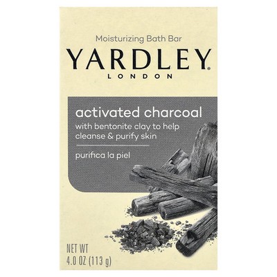 Moisturizing Bath Bar Soap, Activated Charcoal, 4 oz (113 g)