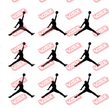 Set Of 3 Air Michael Jordan Decal Nba Basketball Legend Jumpman Logo Car Window