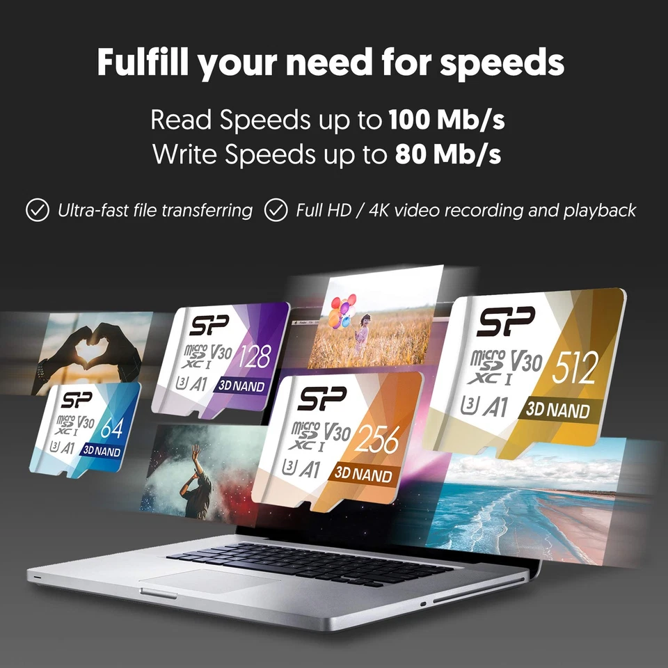 Silicon Power 512GB Micro SD Card U3 SDXC microsdxc High Speed MicroSD Memory... - Image 4 of 4