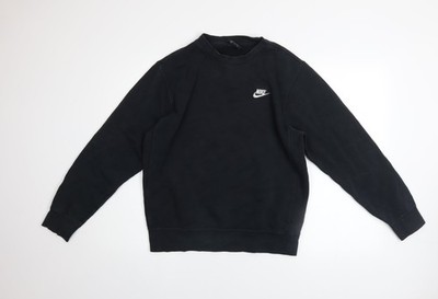 Nike Herren Pullover schwarz klein Rundhals Sweatshirt
