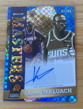 2025-26 Topps Finest Khaman Maluach Masters Blue Geometric Auto RC /99