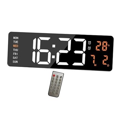 16'' Large Digital Wall Clock, Count Down Timer with Remote, Alarm, Big LED 