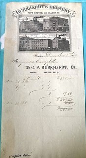 BURKHARDT BREWERY FACTORY SCENE BOSTON RED SOX BEER ALE BOCK JAMAICA PLAIN 1889