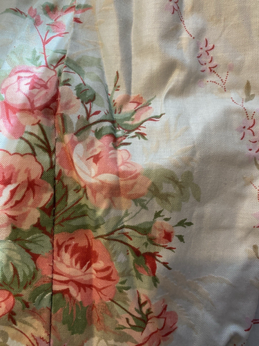 2 Lee Jofa "Revel" Curtains 26" by 70" Vintage 1980s Upcycled Rare Shabby Chic - Picture 10 of 18