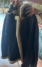 Leder-Schaffell-Herrenjacke, Grösse 52