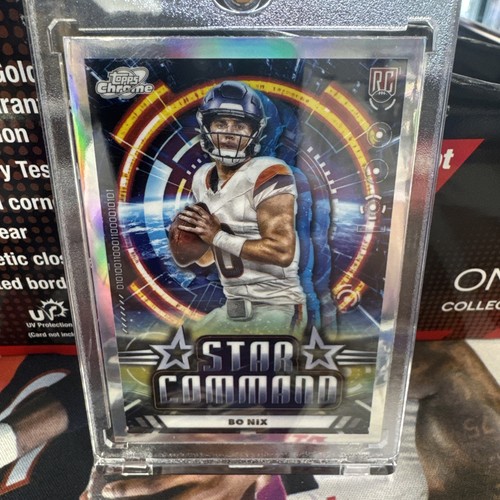 2024 Topps Chrome Cosmic Bo Nix Rc Rookie Star Command Refractor BJJY