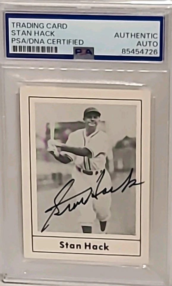 STAN HACK Signed 1978 Grand Slam #11 PSA/DNA Autographed Card Cubs Deceased 1979 - Image 3 of 4