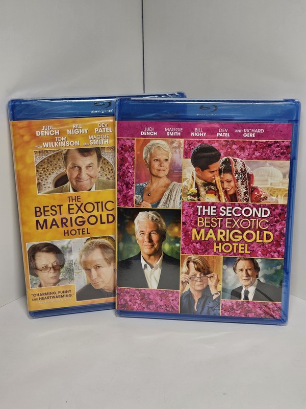 NEW & Sealed, 2 Movies, The Best Exotic Marigold Hotel 1 & 2 Blu-ray Discs.