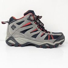 Columbia Mens Charter Oak Mid YM1016-010 Gray Waterproof Hiking Boots Size 8