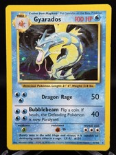 Gyarados 6/102 Holo Holo Rare Base Set Unlimited Pokemon LP