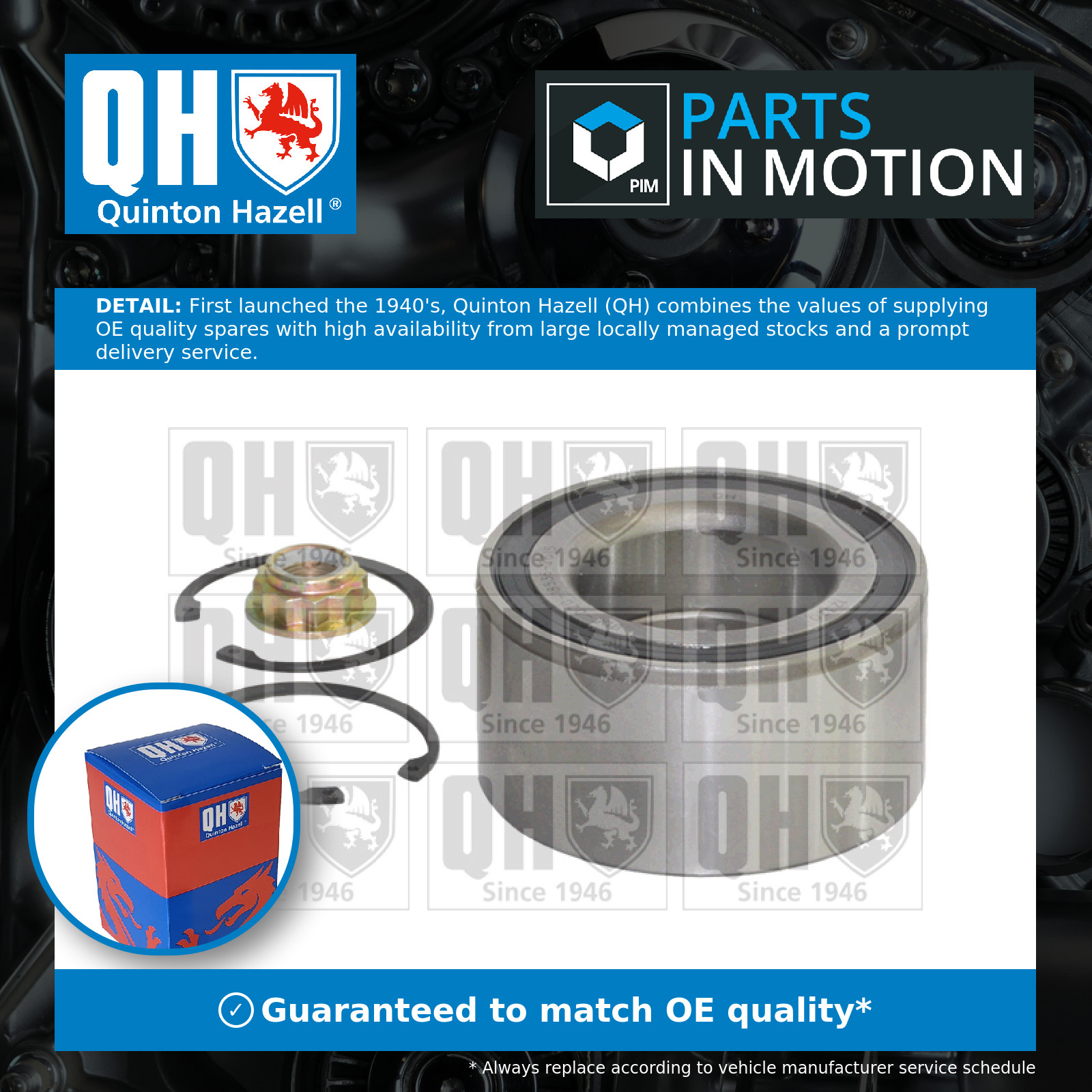 Wheel Bearing Kit fits VW PASSAT 1.9D Front 96 to 97 AFN QH 1H0498625 357407625A - Image 7
