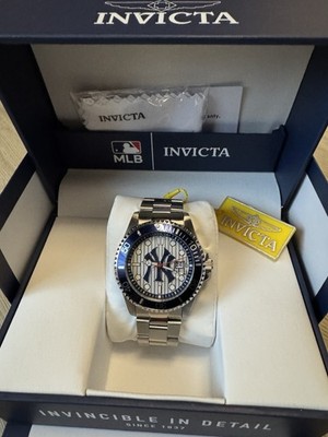 Invicta X MLB New York Yankees Mens Pro Diver Watch 43mm Silver (49856)