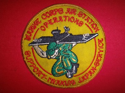 USMC Patch Marine Corps Air Station Operations At IWAKUNI JAPAN