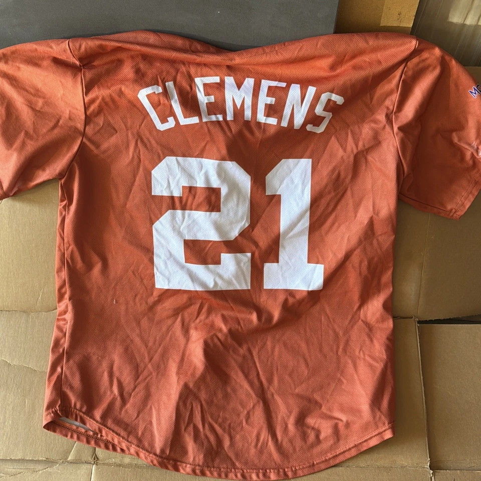 Camiseta de béisbol para hombre San Antonio Missions naranja quemado XL #21 Roger Clemens Foto 2 de 3
