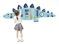 Beright Dinosaur Activity Wall Busy Board Panels, Montessori Sensory Toys