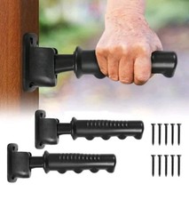 2 PCS Grab Bar for Doorway for Stairs Doorway Flip Assist Handle Black