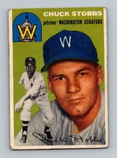 1954 Topps #185 Chuck Stobbs LOW GRADE Vintage Baseball Card