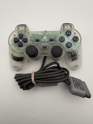 Sony PlayStation 1 OEM Crystal Clean Controller SCPH-1200 - Tested Good Sticks!