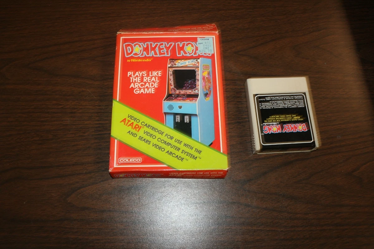 Donkey Kong Atari 2600 – 1ère édition FR (1983) – Jeu Complet Boîtier – Très Bon état