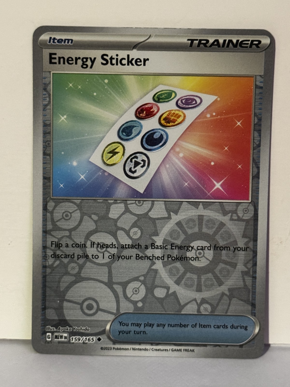 Energy Sticker Reverse Holo 159/165 SV: Scarlet & Violet 151 NM Pokemon Fast Shi