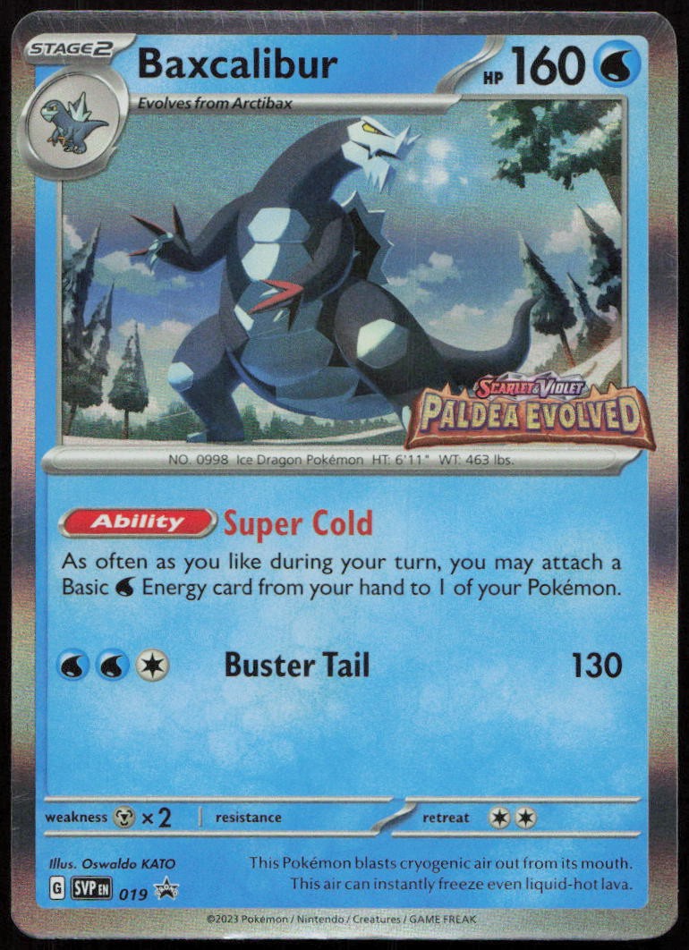 Baxcalibur (Prerelease) 019 MP Scarlet & Violet Promo Holo Pokemon