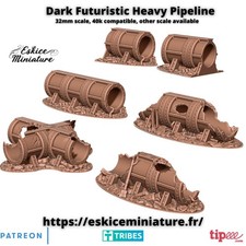 Scenografia Big Pipeline scenery for Fornax Indus 32mm PLA Diorama Stampa 3D