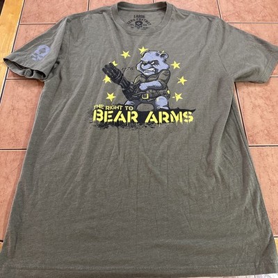 Zero Foxtrot Green T Shirt Men s Size Large Cotton Blend The Right To Bear Arms