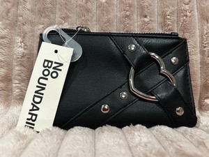 NWT No Boundaries Black Wallet With Silver Heart