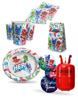 Pj Masks Deko Set 57Tlg Ballons Helium Teller Becher Servietten GeschenktüTen