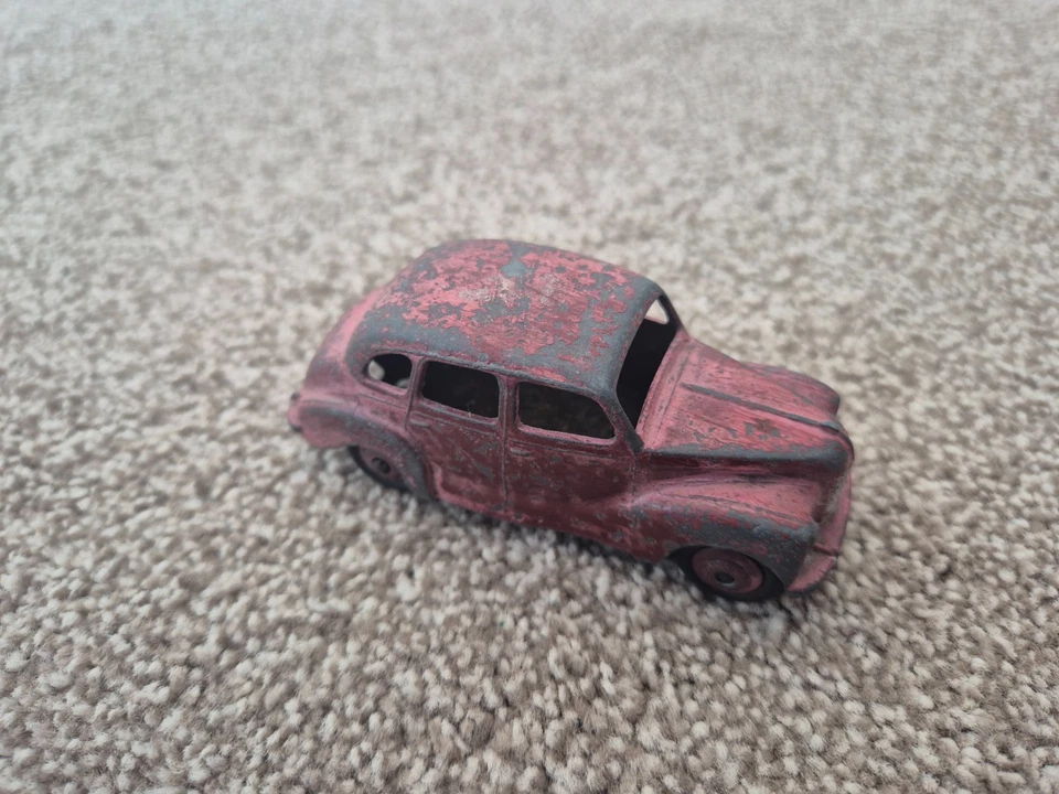 Vintage 1940'S Dinky Giocattoli 40D Austin Devon Auto Rosso Nice Originale Model - Immagine 2 di 4