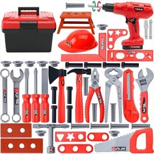 Kids Tool Set 55 Pcs Kids Tool Set Pretend Play Kids Toys with Tool Box and