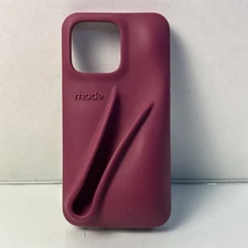 Rhode iPhone 13 Lip Gloss Holder Case 3D Silicone Protective Burgundy Cover
