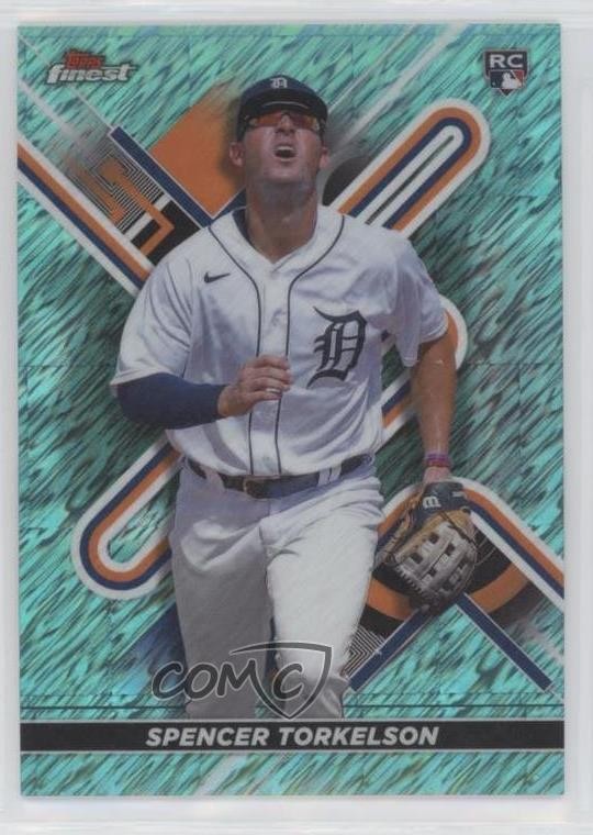 2022 Topps Finest Aqua Shimmer Refractor 26/175 Spencer Torkelson #84 qc6