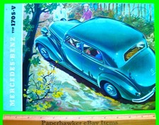 1954 Mercedes Benz 170s-v Gas Sedan Dlx Color Folder Brochure In German Xlnt