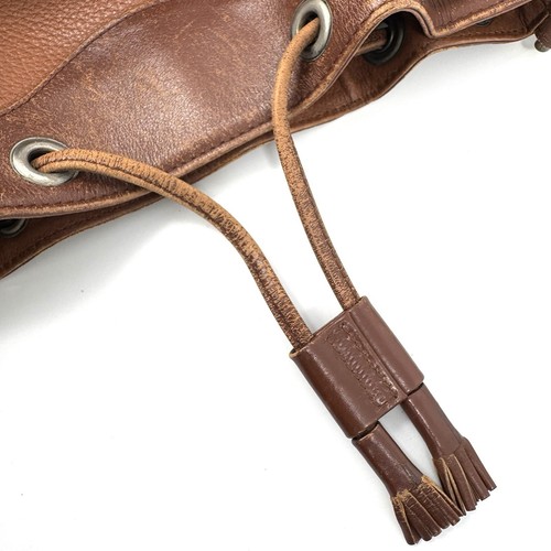 BURBERRY Shoulder Bag Brown Leather Drawstring Authentic - Bild 18 von 24