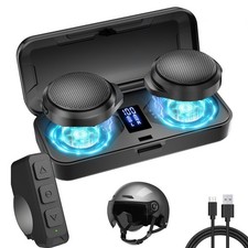 Motorcycle Bluetooth Headset with Charging Case, Helmet Bluetooth Speaker wit...