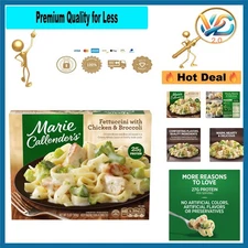 Frozen Fettuccini with Chicken & Broccoli 13oz – Chees Alfredo Meal Ready to Eat