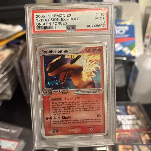 2005 POKEMON EX UNSEEN FORCES #110 TYPHLOSION EX-HOLO PSA 9