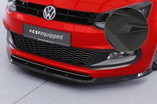 Cup Spoiler Lippe Ansatz matt Carbon Look für VW Polo V (6R, 6C) R-Line CSL400-M