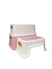 Kids Toddler Step Stool 2 Step Non Slip Bathroom Toilet Sink Pink