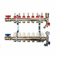 7 Zone Manifold For Underfloor Heating Pipe Connections 15mm 16mm