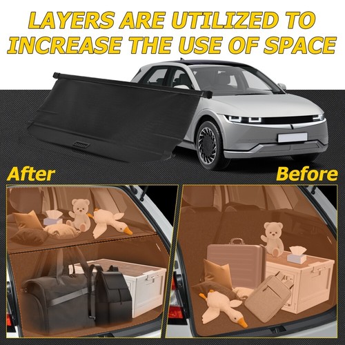 Retractable Rear Trunk Cargo Security Cover Shade for Hyundai ioniq 5 2022-2023 - Picture 8 of 12