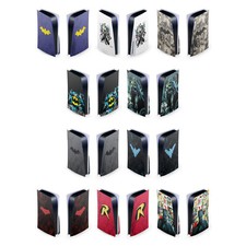 BATMAN DC COMICS LOGOS AND COMIC BOOK VINYL SKIN SONY PS5 DISC EDITION CONSOLE