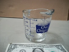 Anchor Hocking Clear Glass Oven Originals Blue Lettering 1 Cup Measuring Cup