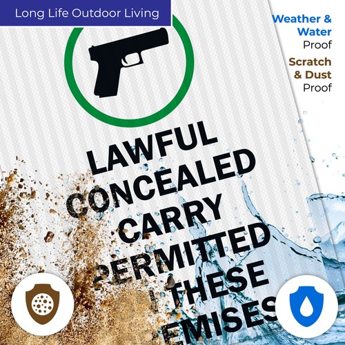 Lawful Concealed Carry Permitted On These Premises Sign, - Picture 77 of 86