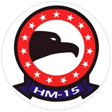 HM-15 'Blackhawks' Bumper Sticker Military Vinyl Soldier Decal 5"