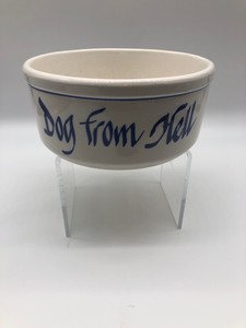 clay dog bowl